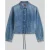 Tommy Jeans relaxed fit jeansjack van mix van katoen en linnen met tunnelkoord