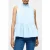 French Connection High Neck Sleeveless Poplin Top Cashmere Blue