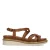 No Stress – Dames – Cognac leren sandalen met bandjes –