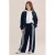 WE Fashion Meisjes wide leg broek met streep