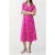 French Connection Bonita Wrap Angel Dress Long Wild Rosa/white