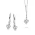 Orphelia Vrouwen 925 Sterling Zilveren Set: Ketting-Hanger + Oorbellen – Zilver SET-5136