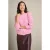 LOLALIZA gebreid vest met wol – roze