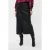 EsQualo Skirt Long Split Vegan Leather Black