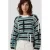 FLURESK gestreepte gebreide trui met franjes en wol – blauw/multi