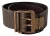 Ermanno Scervino Bruine Leren Brede Bronzen Gesp Tailleband
