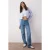 TRENDYOLMİLLA Dames Blauw Effen Wijde pijp Lage taille Jeans