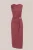 WE Fashion – Dames jersey midi jurk met gouden accenten – Regular fit – Oudroze – Viscose –