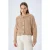 Gegokt Brei Cardigan met Knopen Sluiting