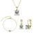 Eenvoudige vierkante sets – goud en kristal