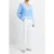French Connection Babysoft Cable V Neck Jumper Dusted Blue/win Wht
