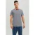 JACK & JONES ESSENTIALS gemeleerde slim fit polo JJEPAULOS van katoen navy blazer/oranje
