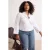 Trendyol Curve Dames Ecru Effen Lang Getailleerd Grote maten Overhemden