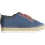 White Stuff Espadrille Lace Up Flatforms Chamb Blue