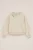 WE Fashion – Meisjes sweater met patch – Oversized – Greige – Katoen –
