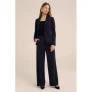 WE Fashion straight fit pantalon donkerblauw