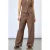 SisterS Point denim wide leg regular waist broek bruin