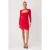 TRENDYOLMİLLA Dames Rood Effen Kort / Mini Lang Stijlvol/Avond Bodycon Jurken