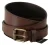 PLEIN SUD Bruine Echte Leren Rustieke Metalen Gesp Riem