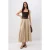 TRENDYOLMİLLA Dames Beige Effen Maxi Skater Rokken