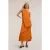 Motivi Long Flowing Dress With Eyelets Orange
