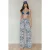 Geprinte Wijde Pantalon met Touwtjes