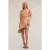 Motivi Flared Patterned Dress With Flounces Pink