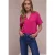 Street One Dames Blouse met korte mouwen in mousseline kwaliteit in Pink