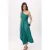 TRENDYOLMİLLA Dames Blauw Effen Midi Mouwloos Casual Skater Jurken
