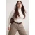 Trendyol Curve Dames Ecru Effen Lang Getailleerd Grote maten Blouses