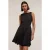 Motivi Crepe Fabric Mini Dress Black
