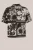 WE Fashion – Heren relaxed fit overhemd met print – Relaxed Fit – Donkerbruin – Katoen –