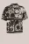 WE Fashion – Heren relaxed fit overhemd met print – Relaxed Fit – Donkerbruin – Katoen –