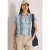 Cecil Dames Overhemdblouse met aflopende schouders en print in Blauw