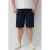 s.Oliver Big Size straight bermuda short met linnen donkerblauw