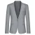 Grijze casual blazer, slim-fit zakelijke blazer