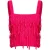 PINKO Potassio Top Mix Trecce E Fettucce Raspberry Red