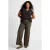 GREAT LOOKS wide leg travel broek olijfgroen