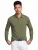 poloshirt lange mouw Boss Black groen katoen