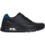 Skechers Heren Decoratieve Leren Luchtgeveerde Sneakers (Zwart)
