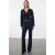 TRENDYOLMİLLA Dames Donkerblauw Effen Lang Getailleerd Blouses