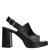 Sacha – Dames – Zwarte leren sandalen met hak –