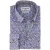 Overhemd blauw Ledub geprint bruin patroon button down