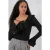 Fleurige V-hals Crop Blouse