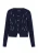 faina Gebreid vest  marine / parelwit