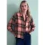 Street One Dames Geruite overhemdblouse in Pink