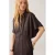 Summum acetaat midi jurk – bruin