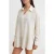 TRENDYOLMİLLA Dames Ecru Gestreept Lang Oversized Overhemden