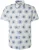 No Excess Short Sleeve Overhemd Linnen Blauw Print