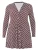 YOEK Gebreid vest ‘Chain’  bruin / wit
